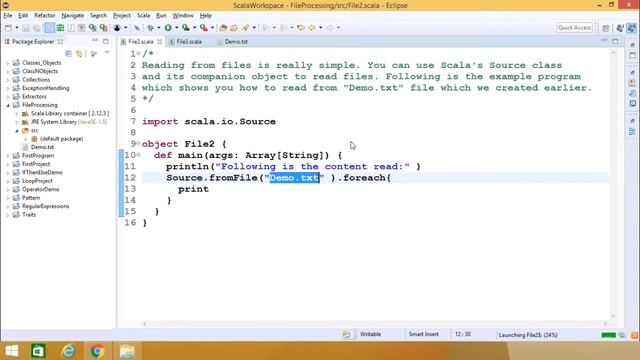 Scala - Reading and Writing File Content смотреть онлайн
