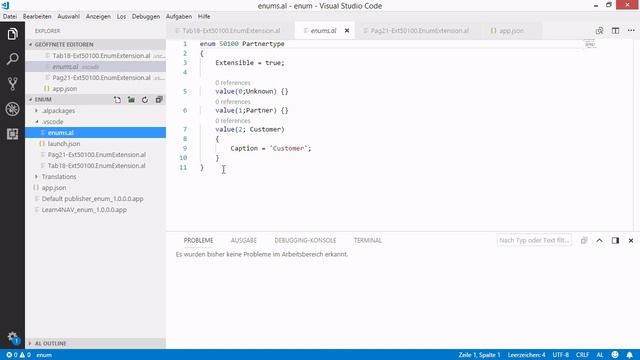 Dynamics 365 Business Central: AL Entwicklung - Enum Datentyp смотреть онлайн