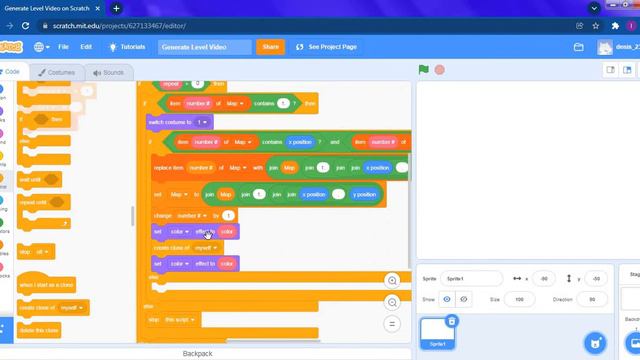 Как создать генерацию уровня в scratch? | Первое видео по scratch | смотреть онлайн