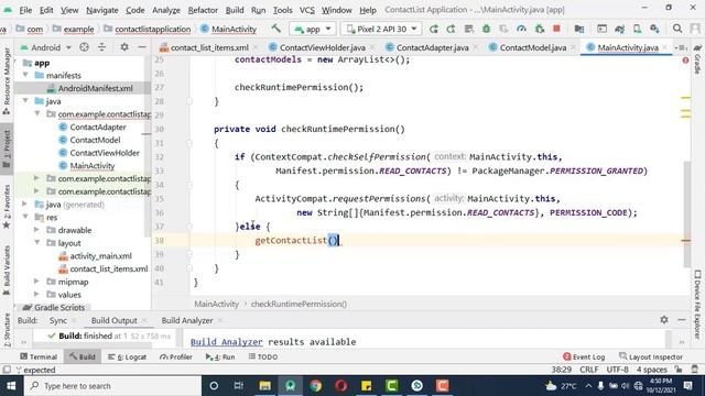 How to Display Contact List In Android Studio Part Two смотреть онлайн