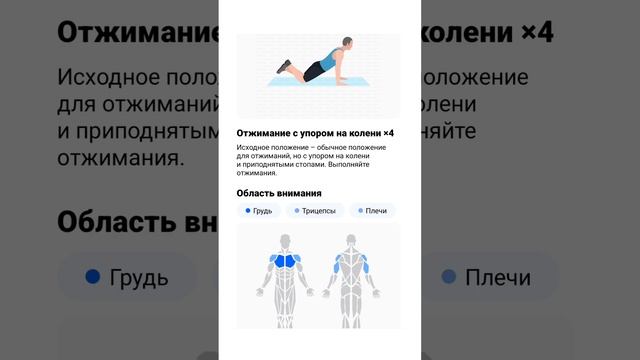 Отжимание с упором на колени. смотреть онлайн