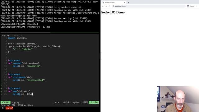 Quick Socket.IO Tutorial, Part 4: Sending and Receiving Events смотреть онлайн