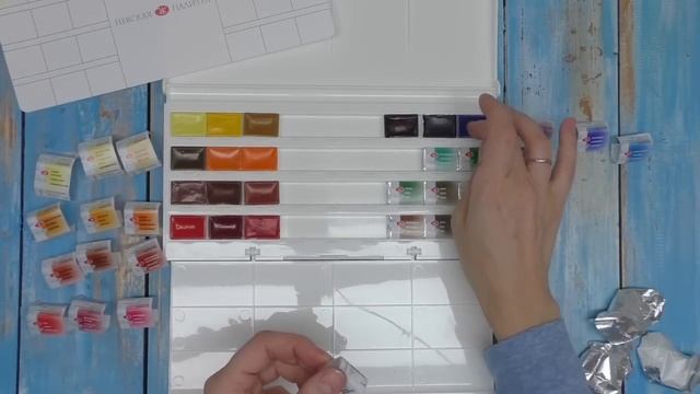 Распаковка и обзор акварельных красок Невская Палитра — kalachevaschool.ru смотреть онлайн