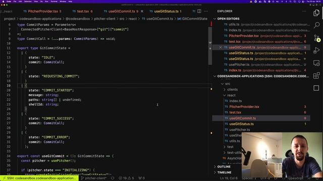 CodeSandbox Projects - pitcher-client React hooks смотреть онлайн