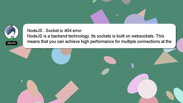 NodeJS : Socket.io 404 error смотреть онлайн