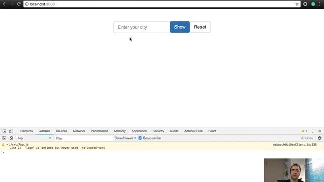 React Video Tutorial: Show City Temperature and Image with React смотреть онлайн