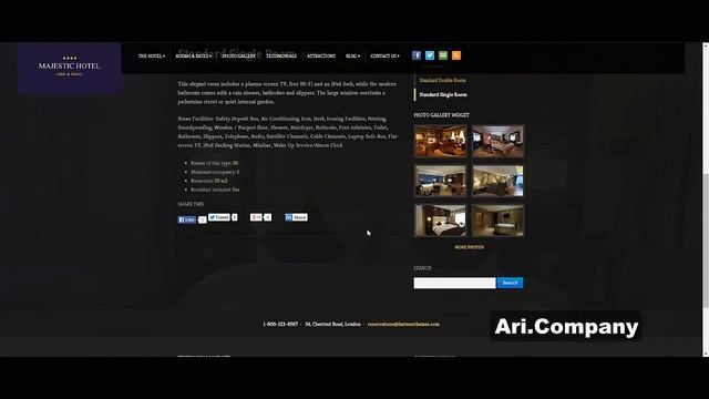 WordPress шаблон Majestic - Ari.Company смотреть онлайн
