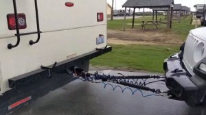 Буксировка автомобиля | Жесткая сцепка | Автомобиль и автодом