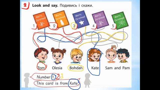 2 клас урок 51 ст 63 урок 5 Cristmas cards за підручником С. Губарєва, О. Павліченко смотреть онлайн