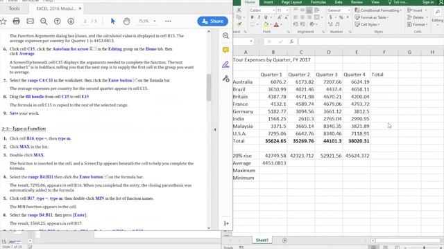 EXCEL 2016 Module 2 Part 1 (Illustrated) смотреть онлайн