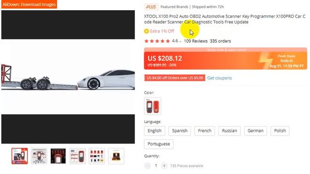 XTOOL X100 Pro2 Auto OBD2 Automotive Scanner Key Programmer X100PRO Car Code Reader Scanner смотреть онлайн