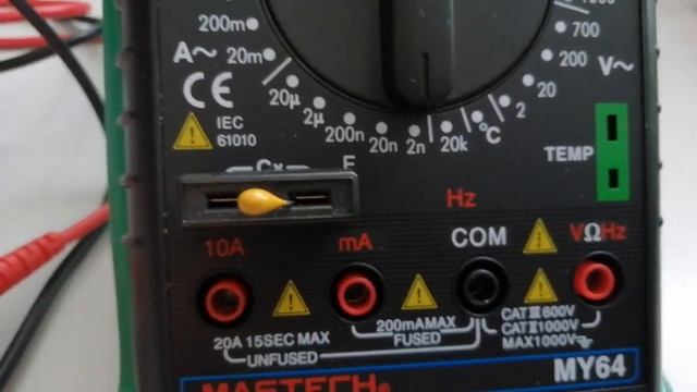 Мультиметр Mastech MY64 начинаем играться смотреть онлайн