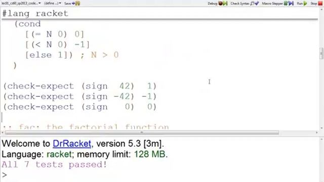 Racket Programming: Testing and debugging in Racket смотреть онлайн