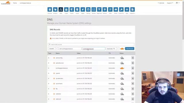 Configurar un CNAME en el gestor DNS de CloudFlare смотреть онлайн