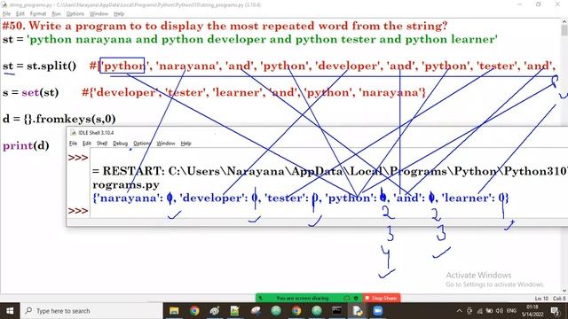 #50: Displaying Most Repeated word In The String ||Mr. Narayana || Narayana Tech House || 901060701 смотреть онлайн