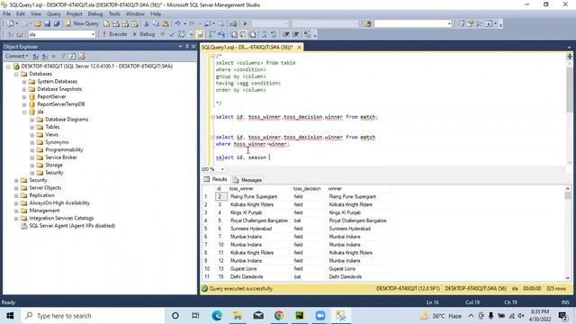 import data in sql, select syntax смотреть онлайн