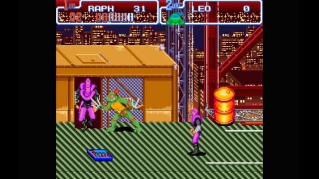 Super Nintendo (Snes) 16-bit Teenage Mutant Ninja Turtles IV Turtles in Time Scene 1
