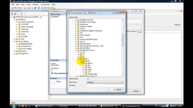 Cum creezi db si dai restore ( sql 05 express ) смотреть онлайн