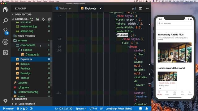 #3 Airbnb UI | React Native | Recommended Homes | Expo смотреть онлайн