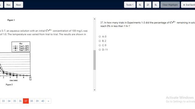 ACT Test 32 Section 4 Question 37 смотреть онлайн