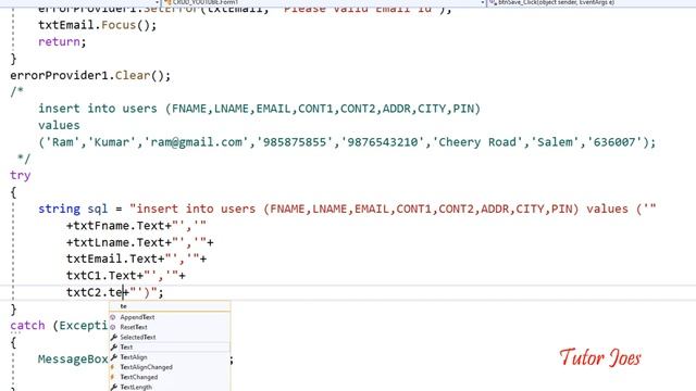 Insert Data into Database C# with MySQL in Tamil | C# Phone Book смотреть онлайн