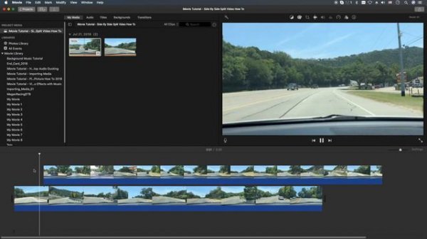 iMovie Tutorial - Split Screen Side by Side Video How To