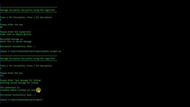 Encryption Decryption Using RSA Algorithm Python Source Code смотреть онлайн