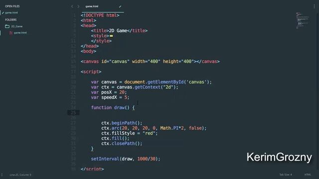 Создание JavaScript Игры - 02 Анимация