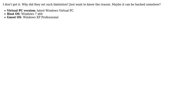 Why MS Virtual PC has the limitation about 16 bits per pixel? Is it possible to hack this up to... смотреть онлайн