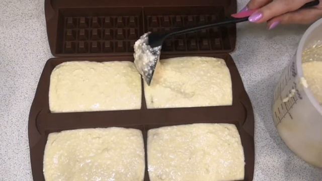 Творожные вафли. Силиконовая форма Tupperware. смотреть онлайн