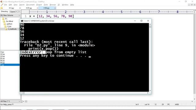 LIST in PYTHON - METHODS of class LIST | Part - 2 | Lecture - 31 смотреть онлайн