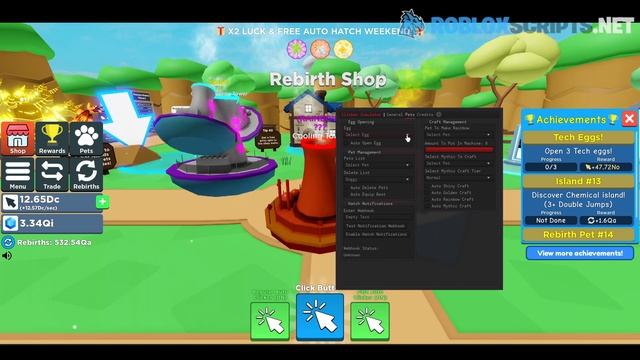 [UPDATE 6] Roblox Clicker Simulator Script Hack GUI: Auto Open Egg, Unlock Gamepasses, Super Lucky! смотреть онлайн