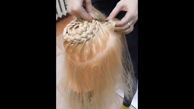 Плетение корзинки на длинные волосы смотреть онлайн