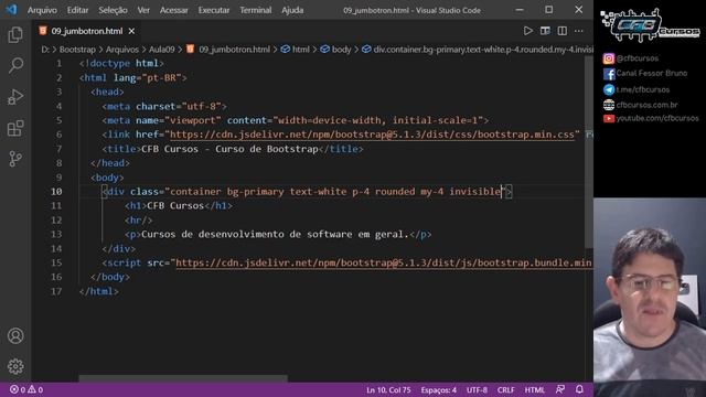 Criando o Jumbotron no Bootstratp 3 no 5 [Jumbotron Bootstrap] - Curso de Bootstrap - Aula 09 смотреть онлайн