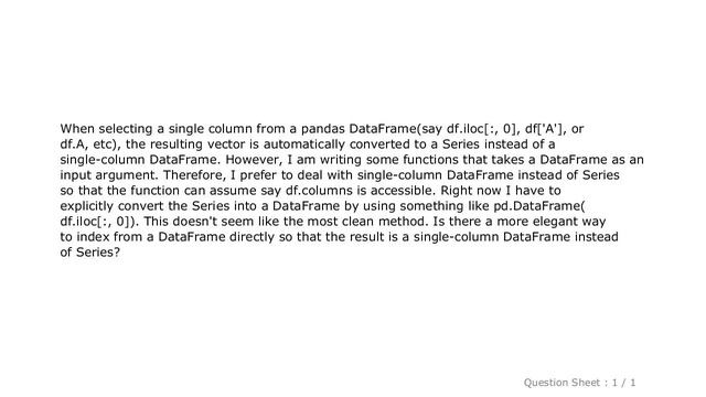 Pandas : Python pandas: Keep selected column as DataFrame instead of Series смотреть онлайн