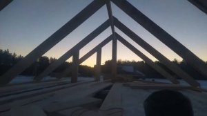 Как сделать двускатную крыша для бани///Gable roof for a bathhouse