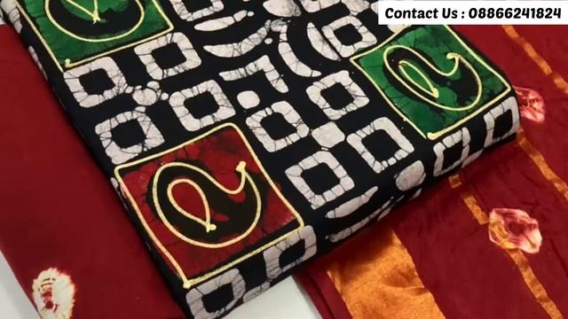 Gold Wax Batik Dress Material Manufacturer In Jetpur #batik #batiksuit #batikdressmaterial #dresses смотреть онлайн