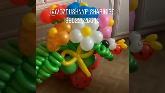 Композиция из шаров. Ромашки. смотреть онлайн