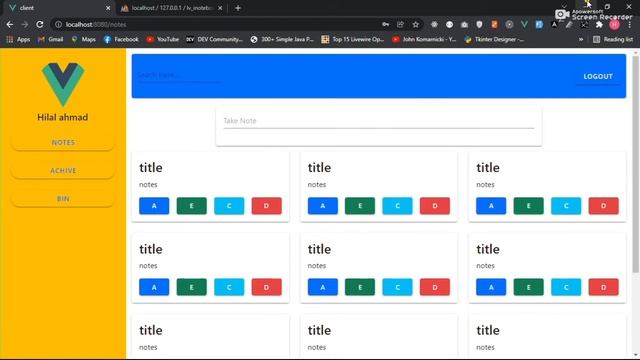 Laravel and Vue login and get Users |Google Keep Clone | Part - 6 смотреть онлайн