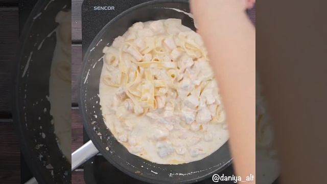 Быстрая паста с семгой в сливочном соусе смотреть онлайн