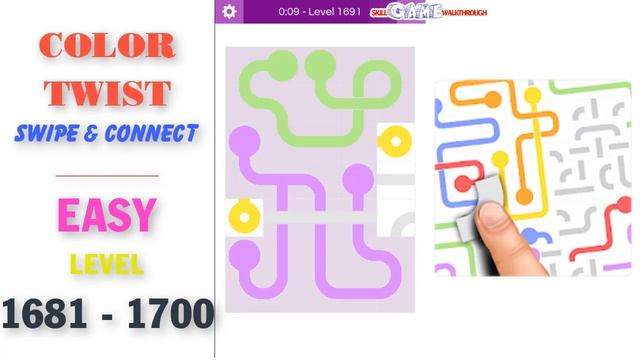 Color Twist Swipe & Connect | EASY | Level 1681 - 1700 Walkthrough | SkillGameWalkthrough смотреть онлайн