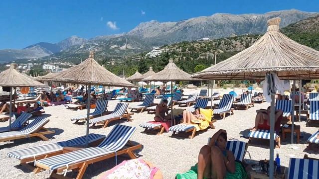 Walking Tour In To Albanian Paradise-Dhermi (Dhërmi) Public  Beach - Vlorë (Valona), Albania