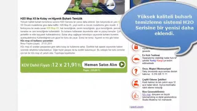 H2O Mop X5 Orijinal Topshop ürünü смотреть онлайн