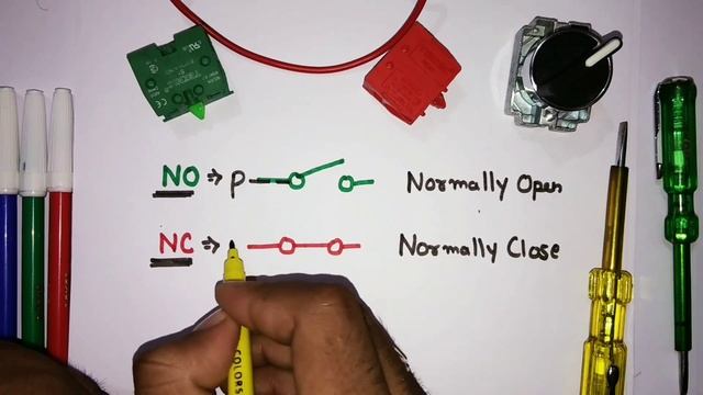 no nc push button switch | no nc push button connection | no nc symbol working hindi Electrical dos смотреть онлайн
