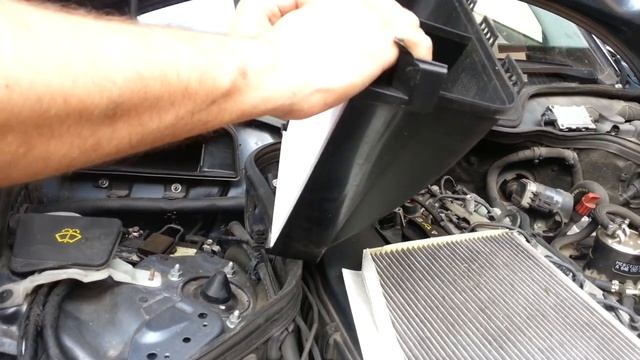 Mercedes class E W211 cambio filtro aria abitacolo - cabin air filter смотреть онлайн