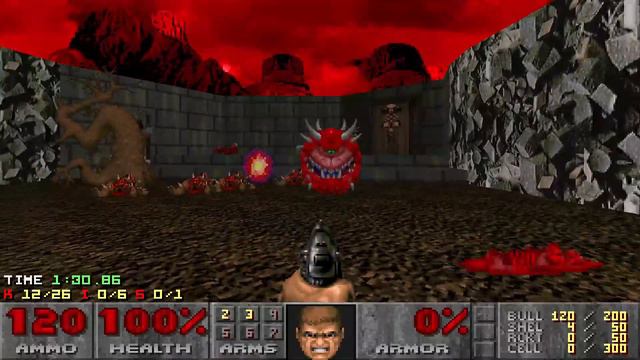 DOOM 1993 - Hell Keep (E3M1) UV 100% Walkthrough смотреть онлайн
