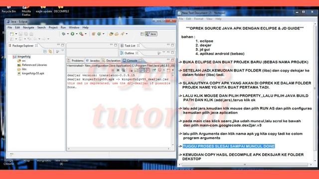 Cara Melihat Source Java Aplikasi Dengan Eclipse | Decompile Apk To Java смотреть онлайн