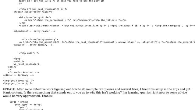 Wordpress: Want a custom query with just one category but from all custom post types смотреть онлайн