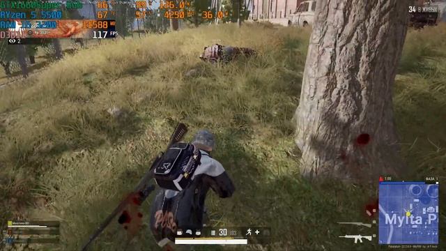 PUBG на Ryzen 5 5500/GTX1660Super/16озу 3200МГц