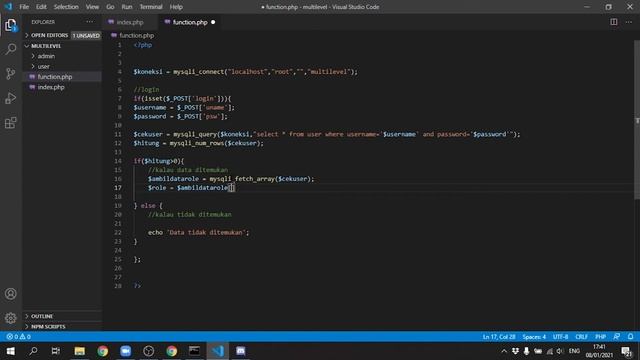 Tutorial Dasar Multilevel Login dengan Native PHP (Multi-role) смотреть онлайн